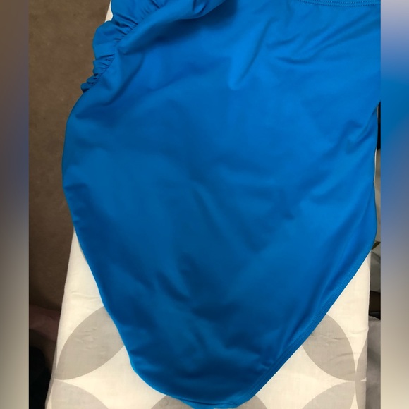 Blue One-pieces Tie Neck Swimsuit - Picture 12 of 12